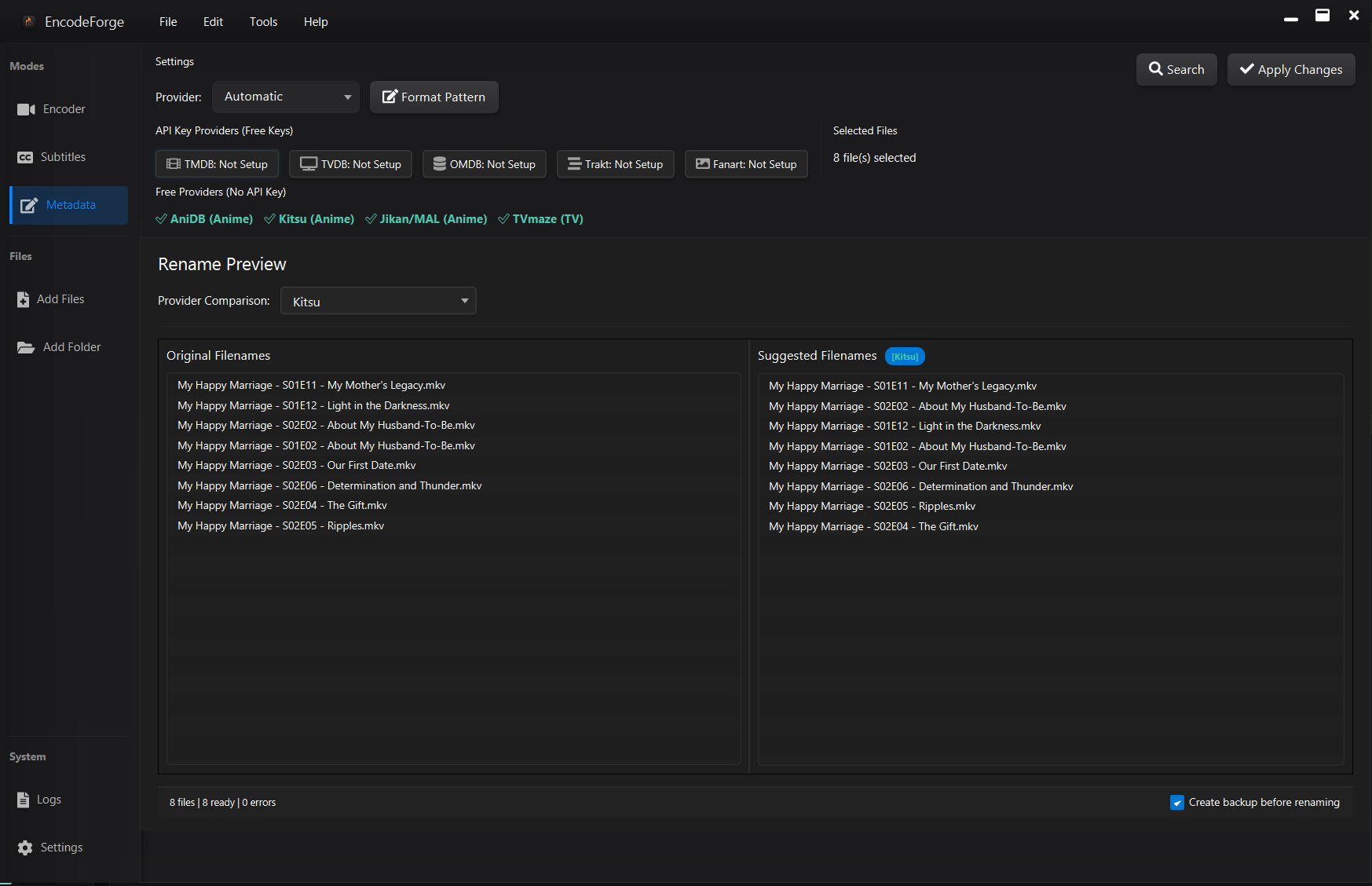Smart File Renaming with TMDB and TVDB
